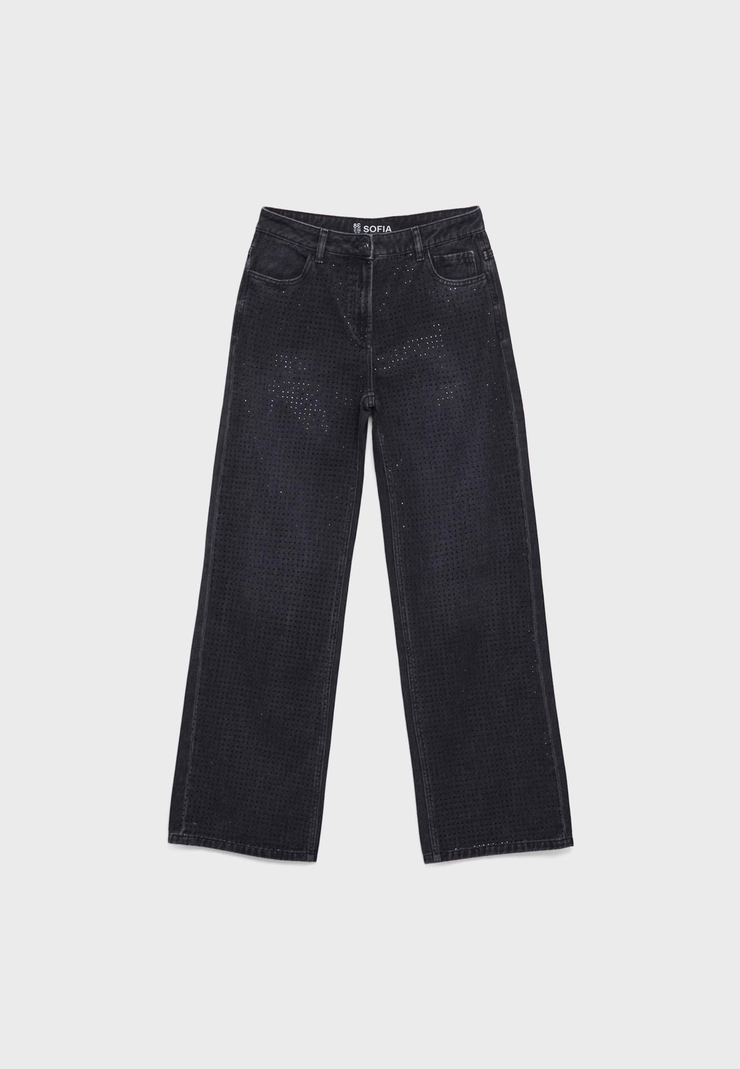 Jeans Straight-Fit Glitzer